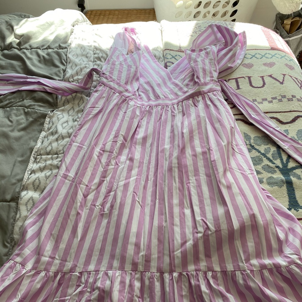 Pink and white J. Crew dress NWT size 12